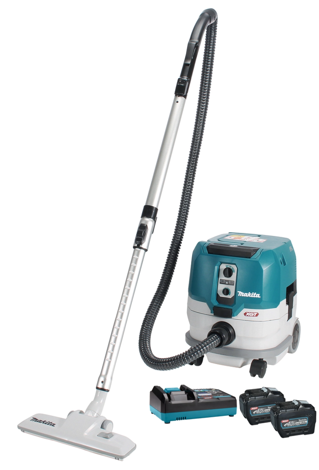 Makita VC005GLT201X XGT 40 V Max Li-Ion accu Stofzuiger (2x 5,0Ah) - L-klasse - 8L-image