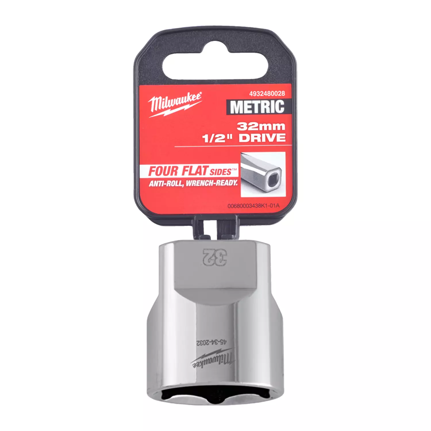 Milwaukee 4932480028 Dop - 1/2" FOUR FLAT™ - 32mm-image