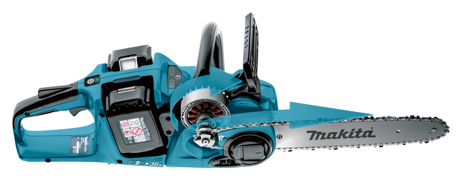 Makita DUC353PG4J 2x18V Li-Ion accu kettingzaag set (4x 6,0Ah) incl. Mbox - 35cm - koolborstelloos-image