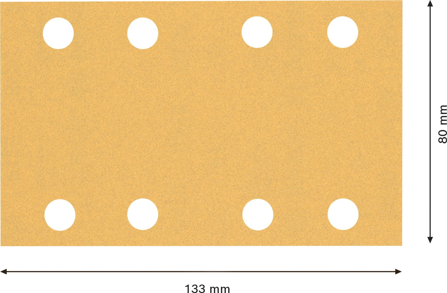 Bosch EXPERT 2608900881 - EXPERT Abrasif C470 Best for Wood and Paint, 80 x 133 mm, grain 120, 8 trous, 10x-image