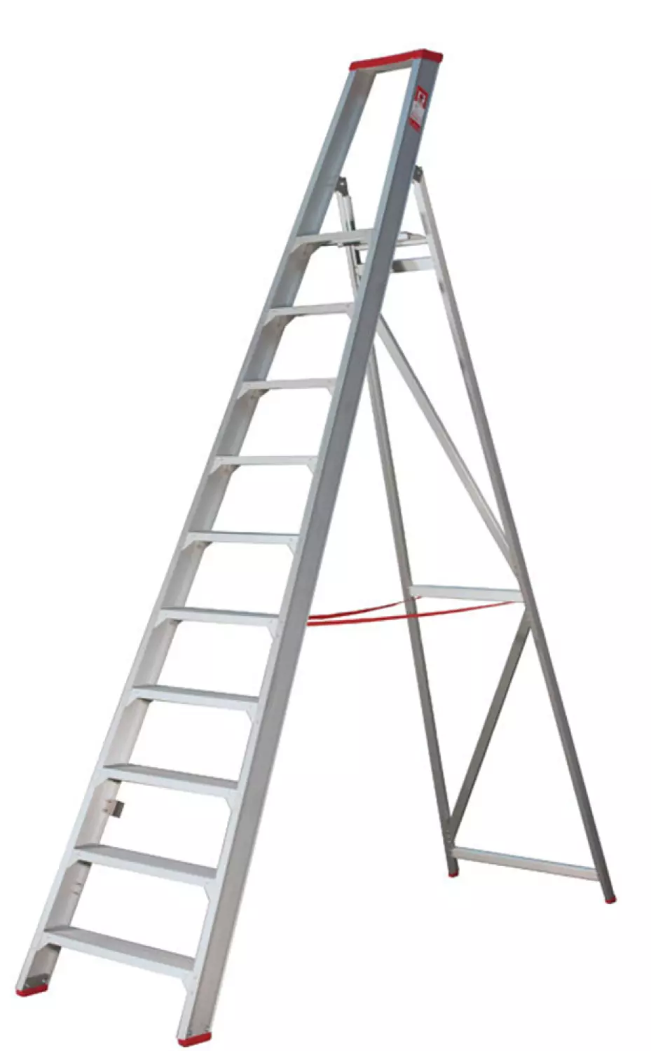 Little Jumbo 4741000110 SuperPRO Trap - Enkel - Aluminium - 10 treden - max. werkhoogte 4.45 m.-image