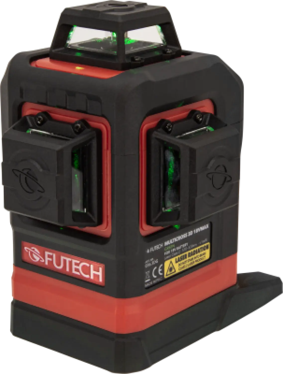 Futech Multicross 3D 18VMAX laser à lignes croisées avec trépied - vert - 70 m - 3 lignes