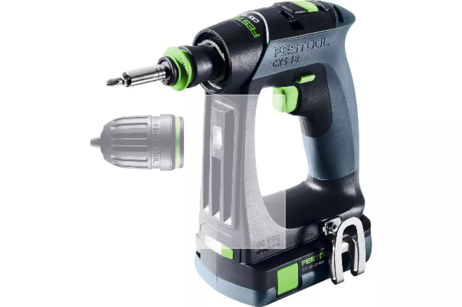 Festool CXS 18 C 3,0-Plus 18V Li-Ion accu schroefboormachine set (2x 3,0Ah) in systainer - 40Nm-image