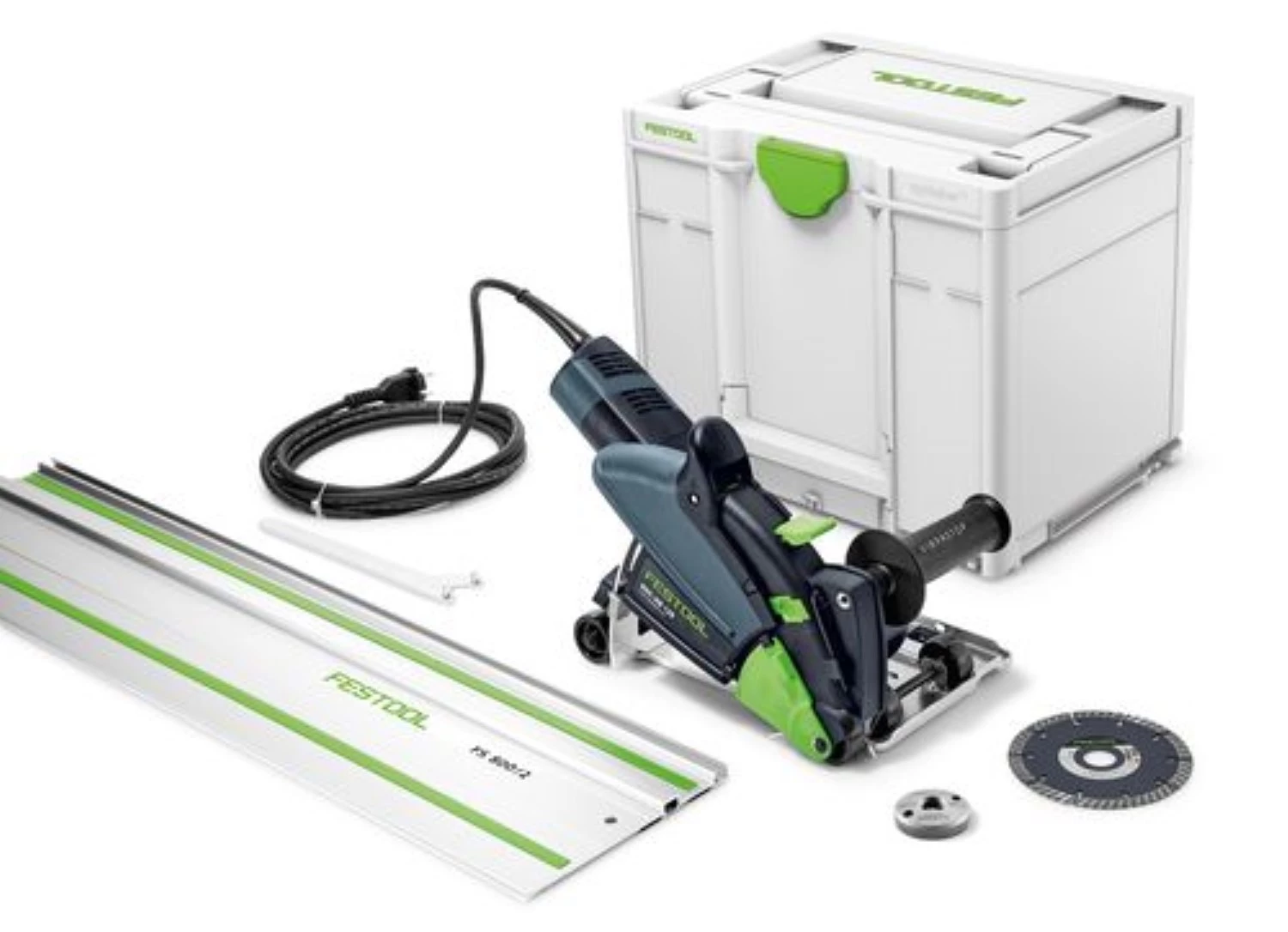 Festool DSC-AG 125-Plus-FS Railslijper in systainer met geleiderail-image