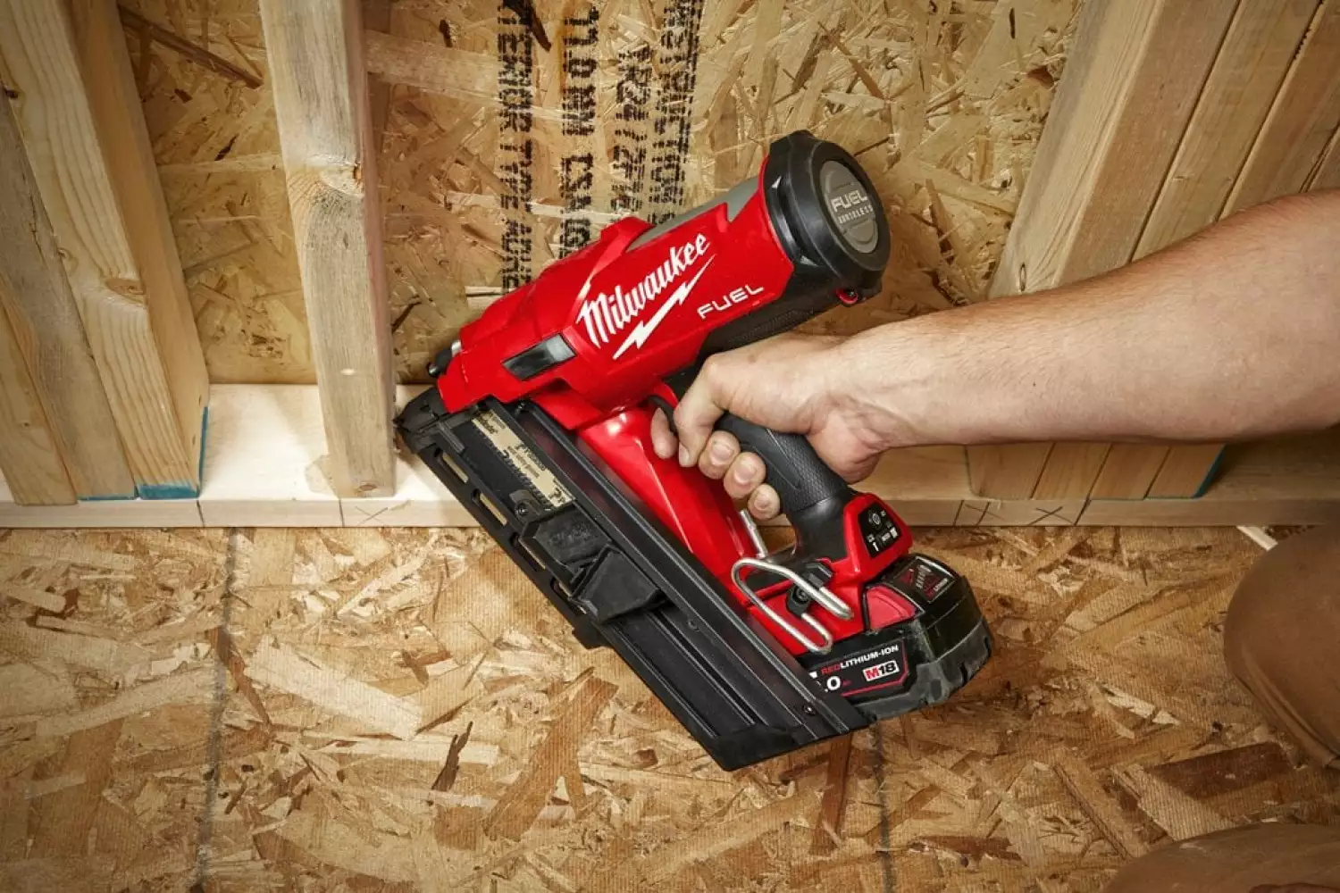 Milwaukee M18 FFN-502C 18V Li-Ion accu tacker set (2x 5.0Ah accu) in koffer - 2,9-3,32mm - 50-90mm-image