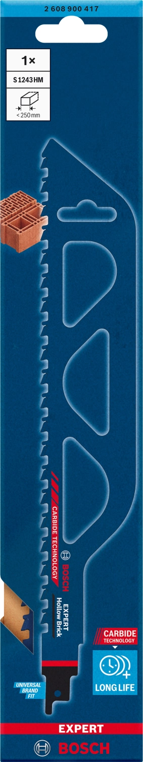 Bosch 2608900417 EXPERT Reciprozaagblad S1243HM Hollow Brick-image