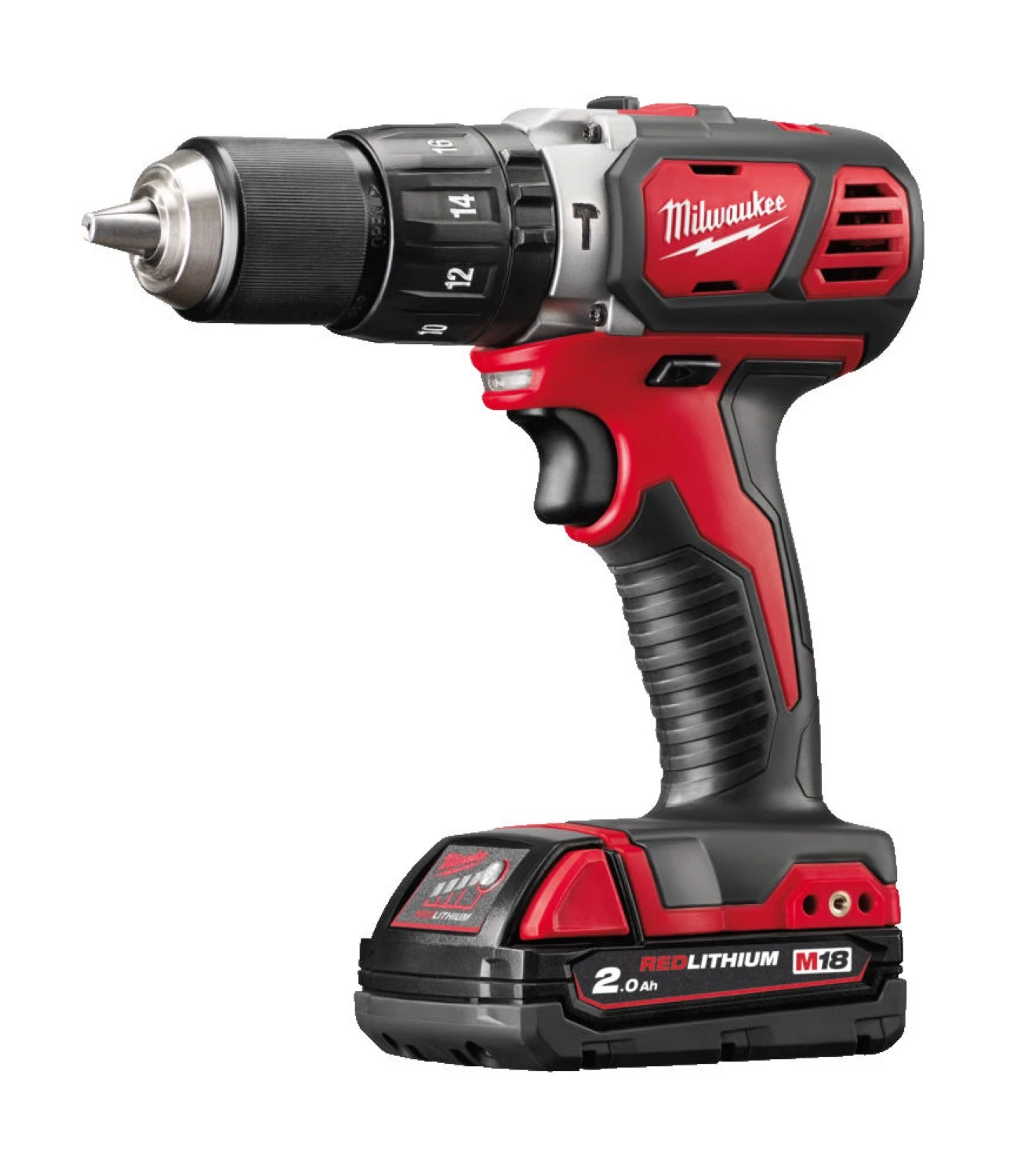 Milwaukee M18 BPD-202C 18V Li-Ion accu klopboor- /schroefmachine set (2x 2.0Ah accu) in koffer-image
