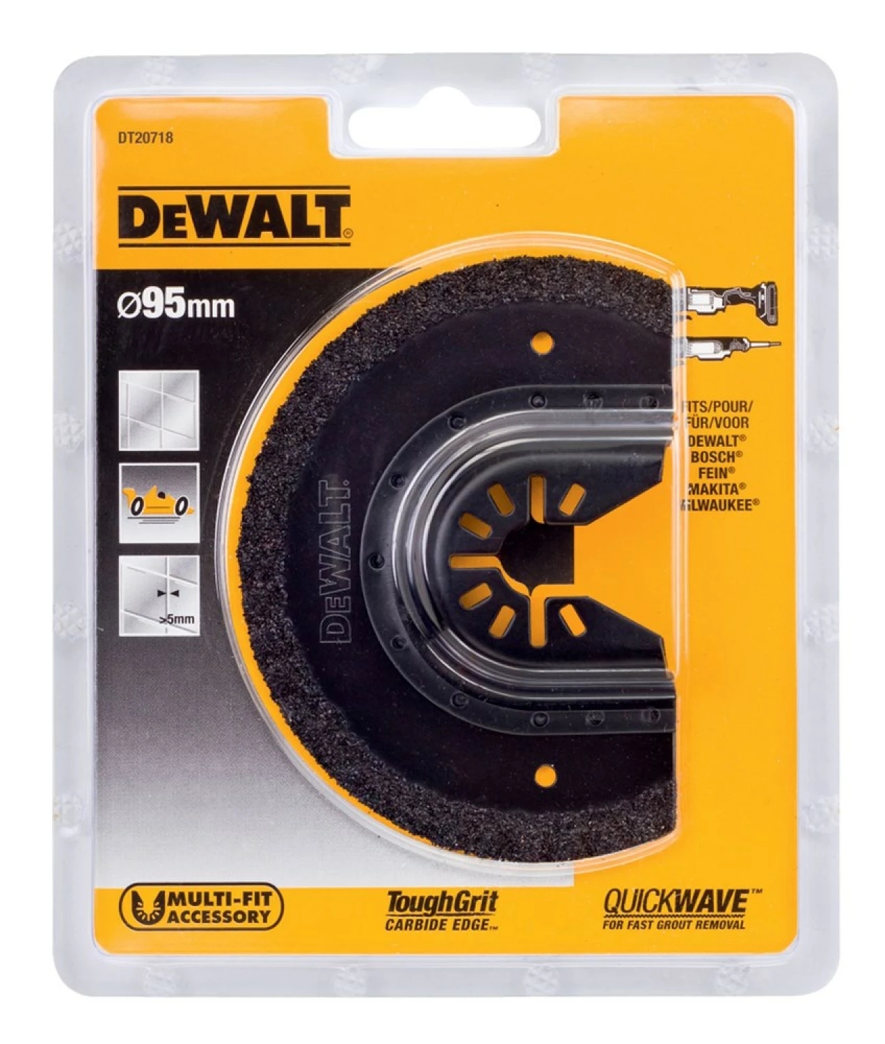 DeWALT DT20718 multitool universeel segmentzaagblad - 95mm