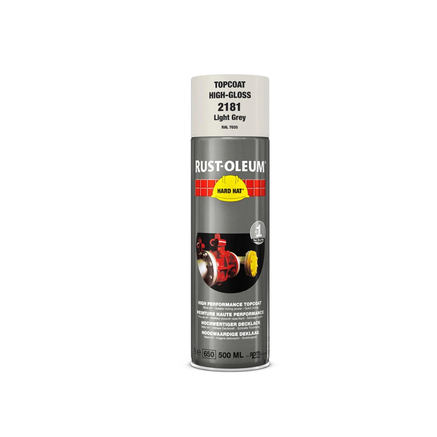 Rust-Oleum Hard Hat Topcoat Spray - Lichtgrijs - 0,5L-image