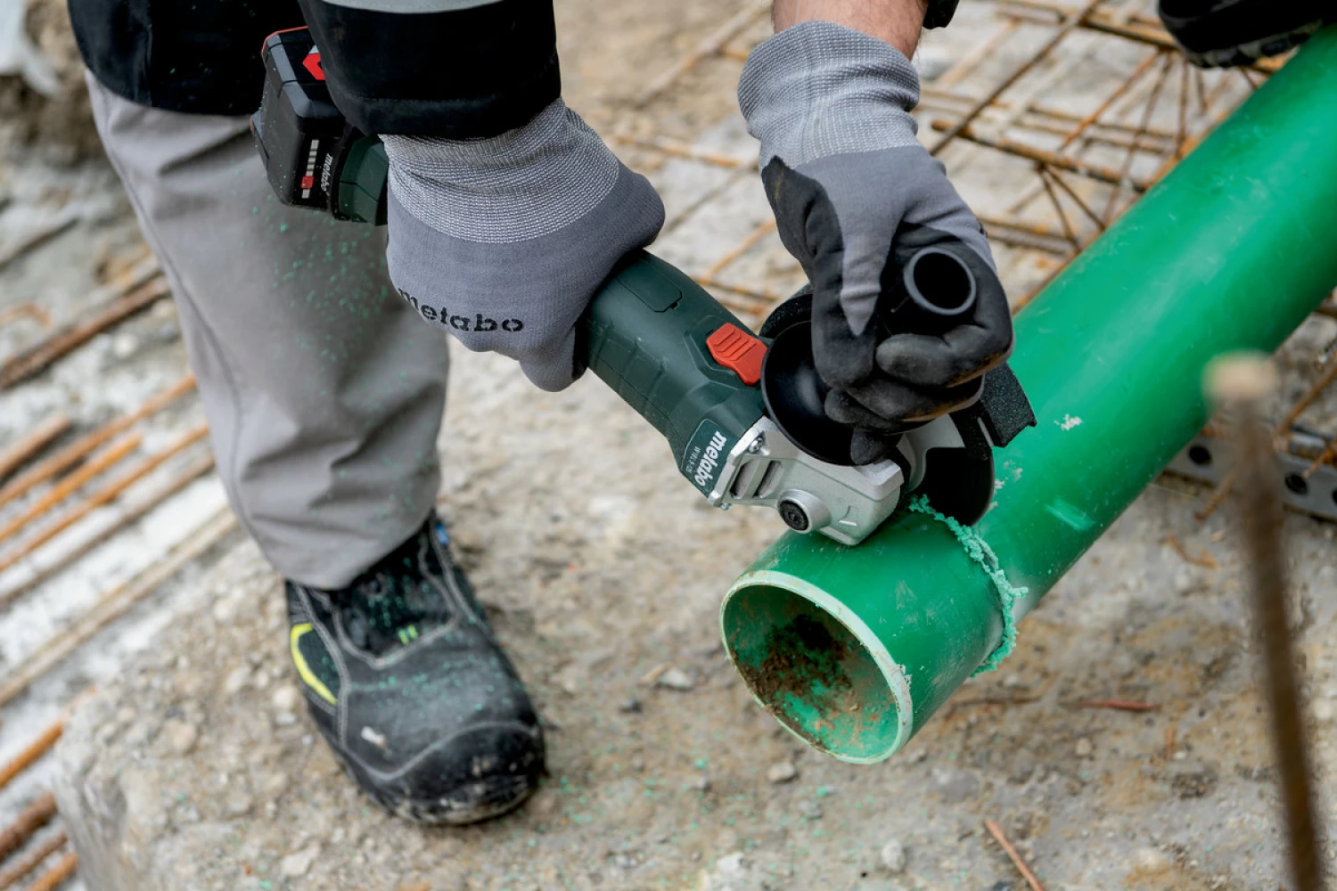 Metabo W 18 L 9-125 18V Li-ion accu haakse slijper body in metaBOX - 125 mm-image