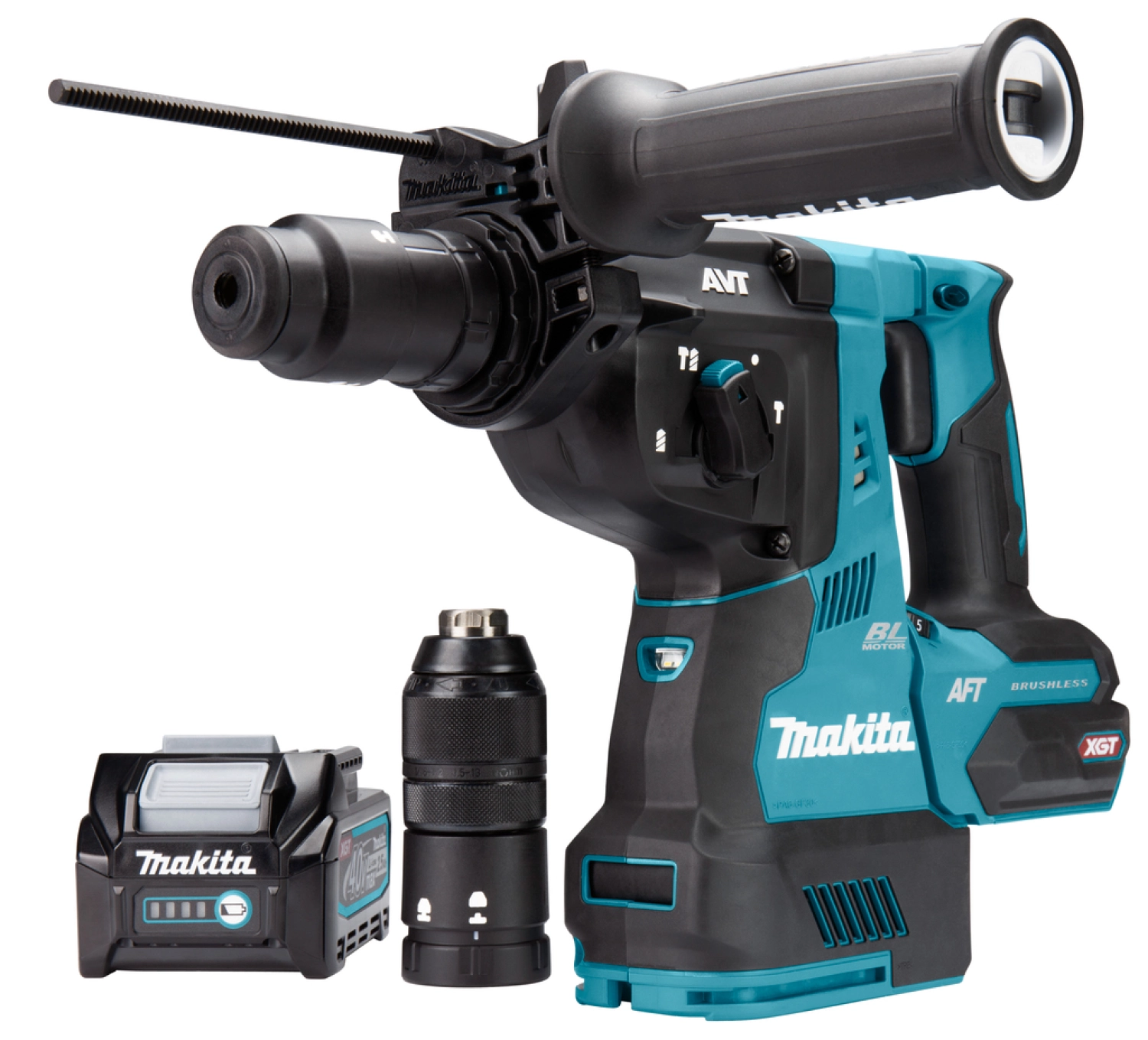 Makita HR002GM204 XGT 40V Max Li-Ion accu SDS-Plus combihamer set (2x 4,0Ah) incl. stofafzuigsysteem in Mbox - 2,8J - koolborstelloos-image