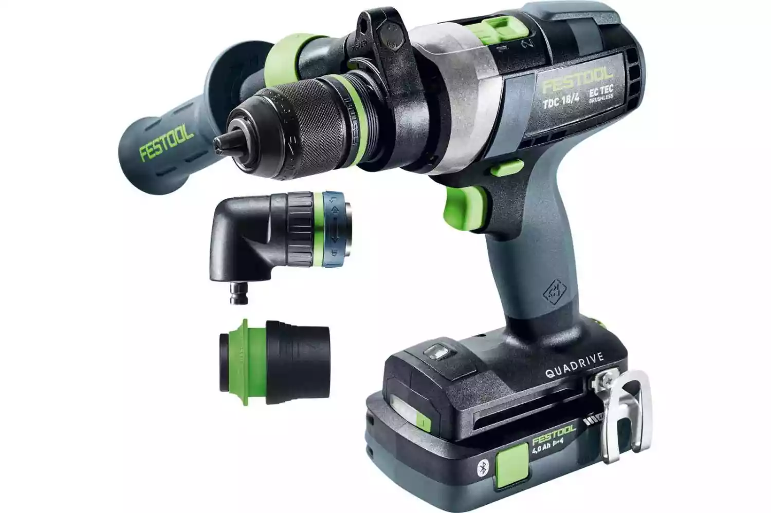 Festool TDC 18/4 5,0/4,0 I-Set 18V Li-Ion accu schroefboormachine set (1x 4,0Ah & 1x 5,0Ah) incl. boorkoppen in systainer - 75Nm-image