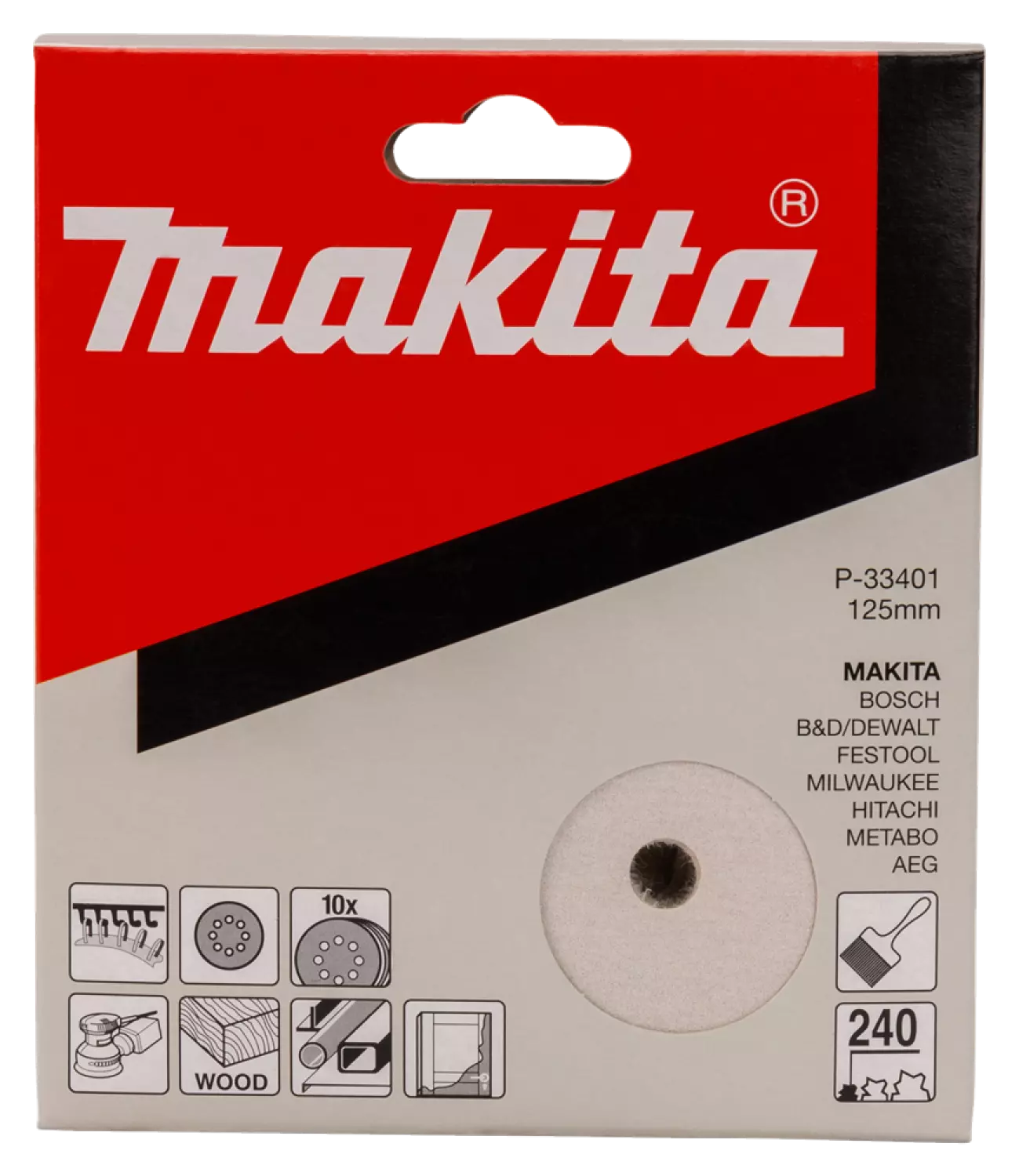 Makita P-33401 Schuurschijf White - K240 - 125mm (10st)-image