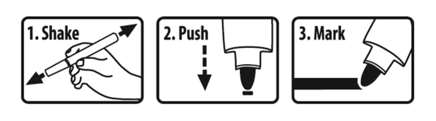 Pica 524/44 Lakmarker - Rond - Geel - 2-4mm-image