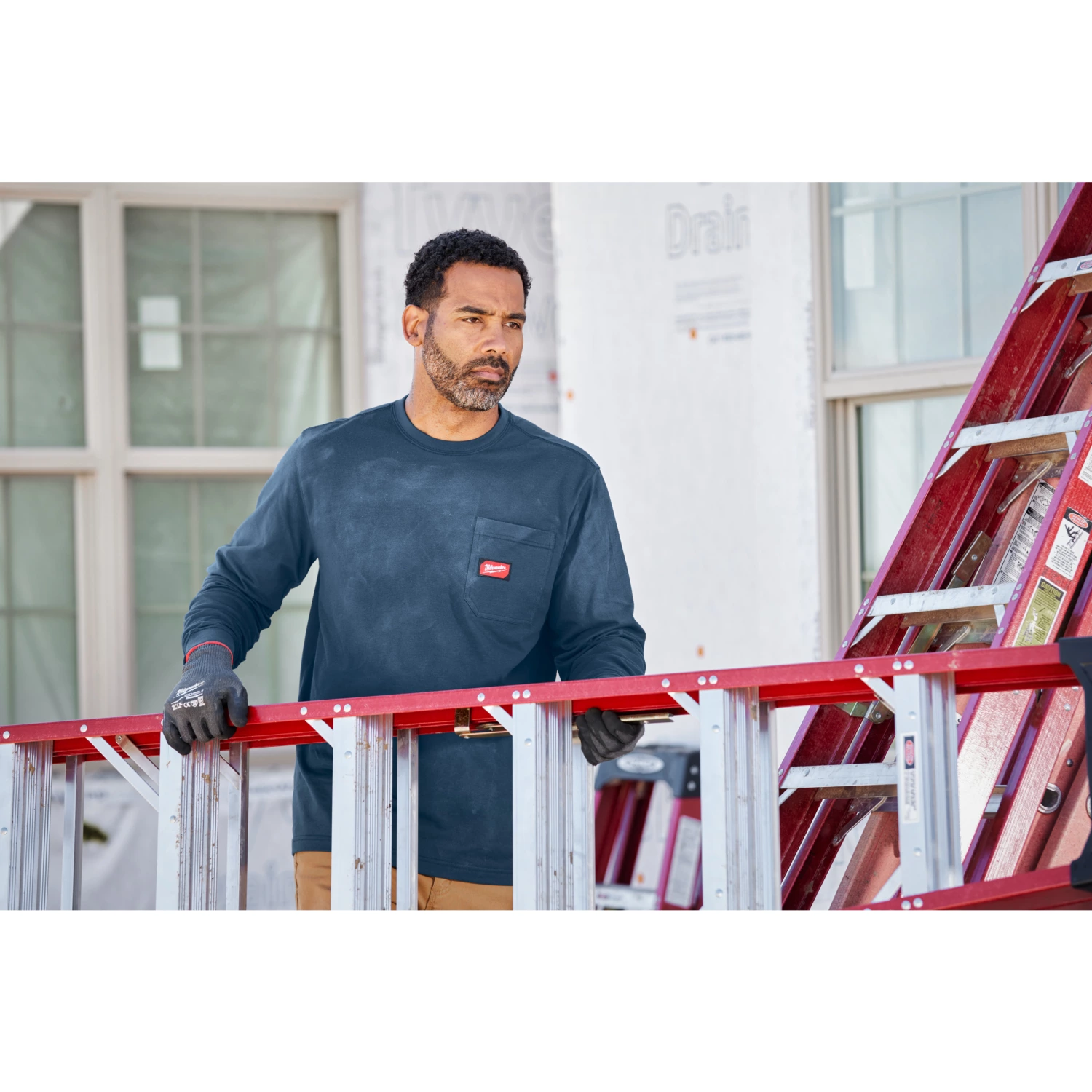 Milwaukee Werk T-shirt lange mouwen - blauw - L-image