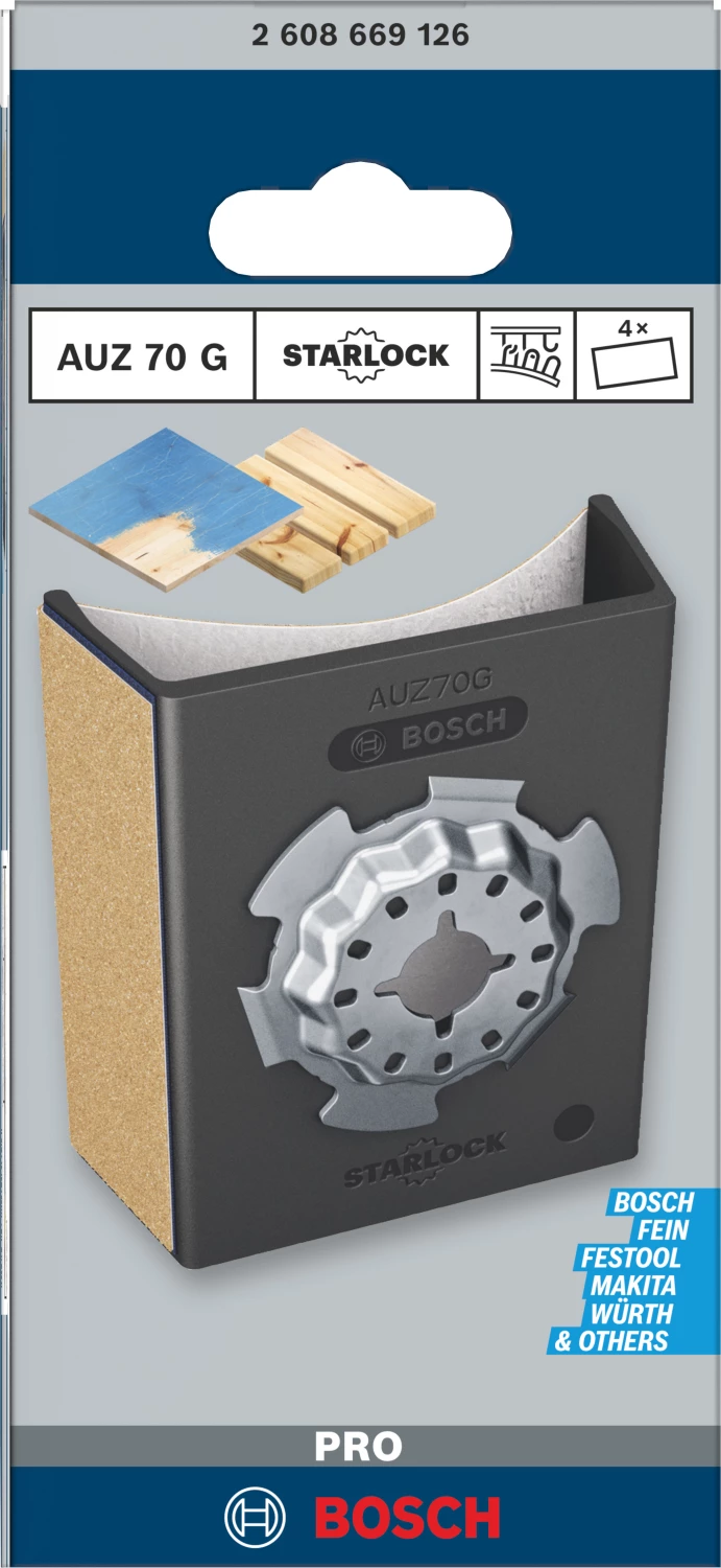 Bosch AUZ 70 G PRO adaptateur de ponçage de profil pour multitool, pour laque et bois (1 pièce)-image