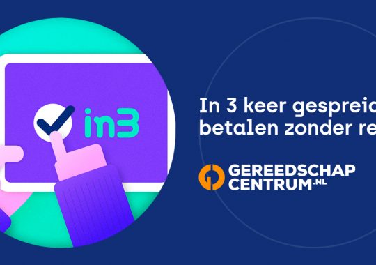 Betaal in termijnen met in3 bij Gereedschapcentrum!