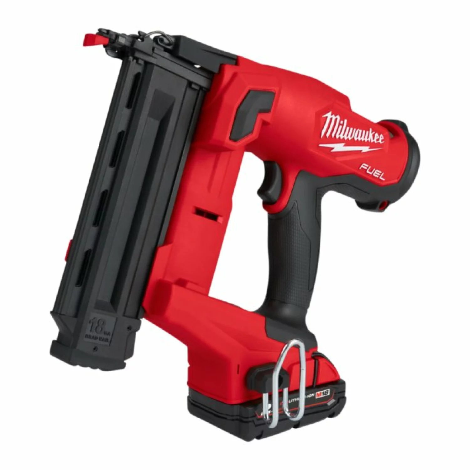 Milwaukee M18 FN18GS-202X 18V Li-ion accu mini brad tacker set (2x 2,0Ah) in HD-box - 18GA recht - 16-54mm-image