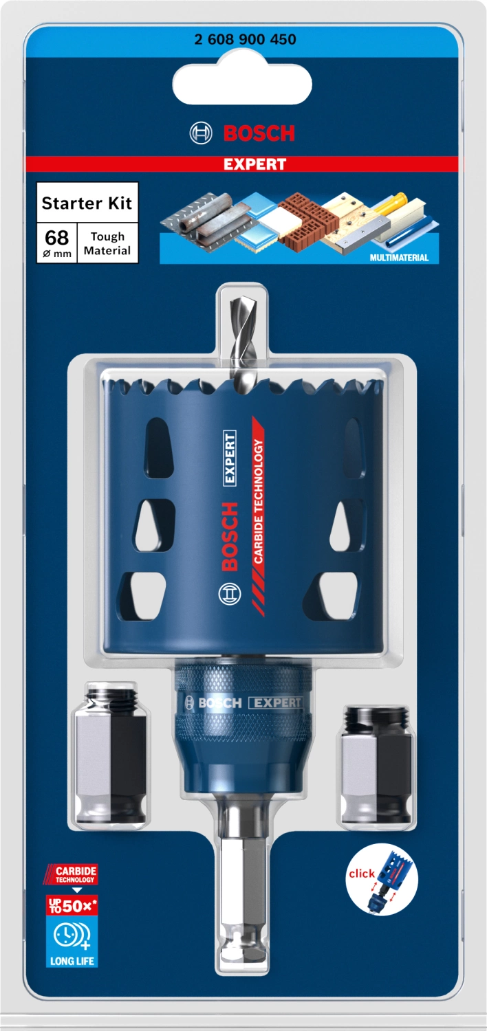 Bosch 2608900450 EXPERT Power-Change gatzaag Tough Material 68mm Starter Kit-image