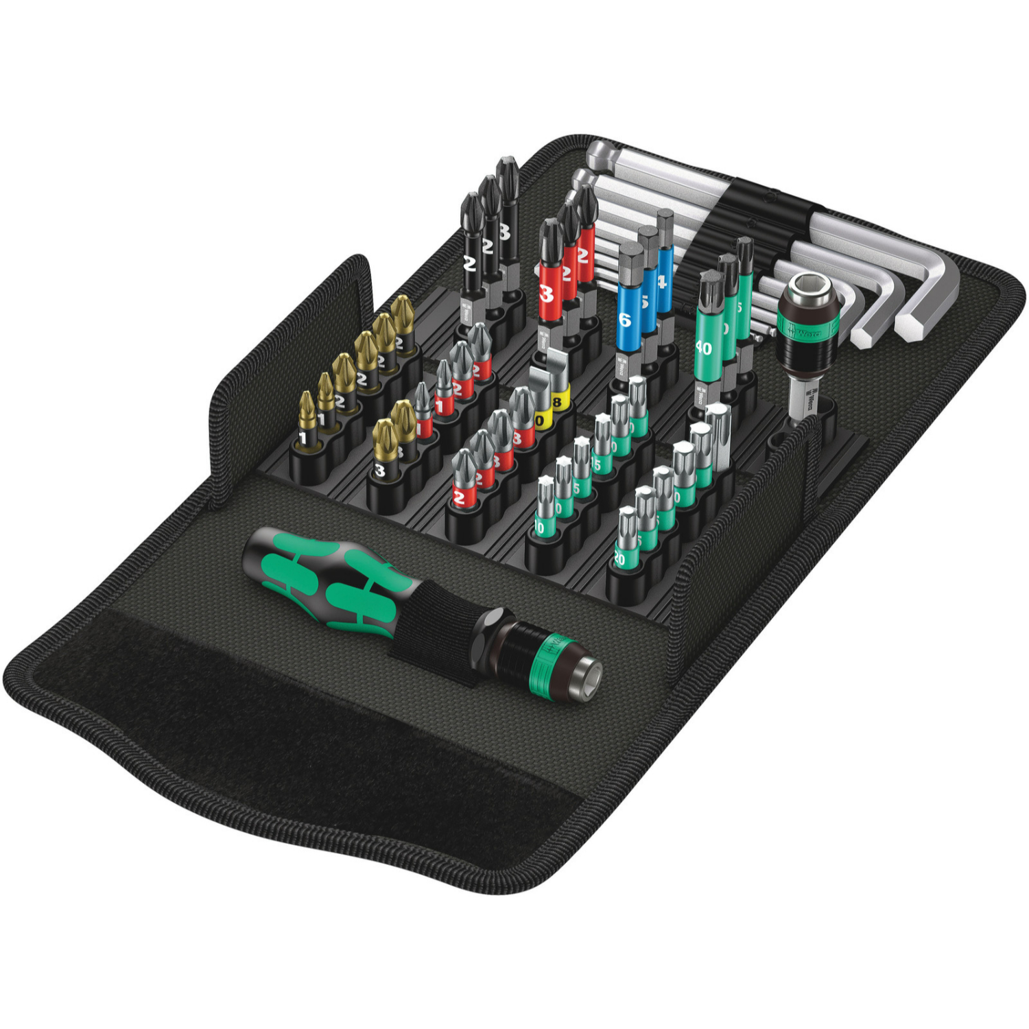 Wera 05057460001 Kraftform Kompakt 100 Gereedschapset in etui - 52-delig-image
