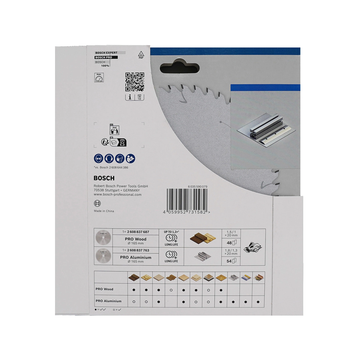 Bosch 2608644733 Pro cirkelzaagbladen set - 165mm - Hout & Aluminium-image