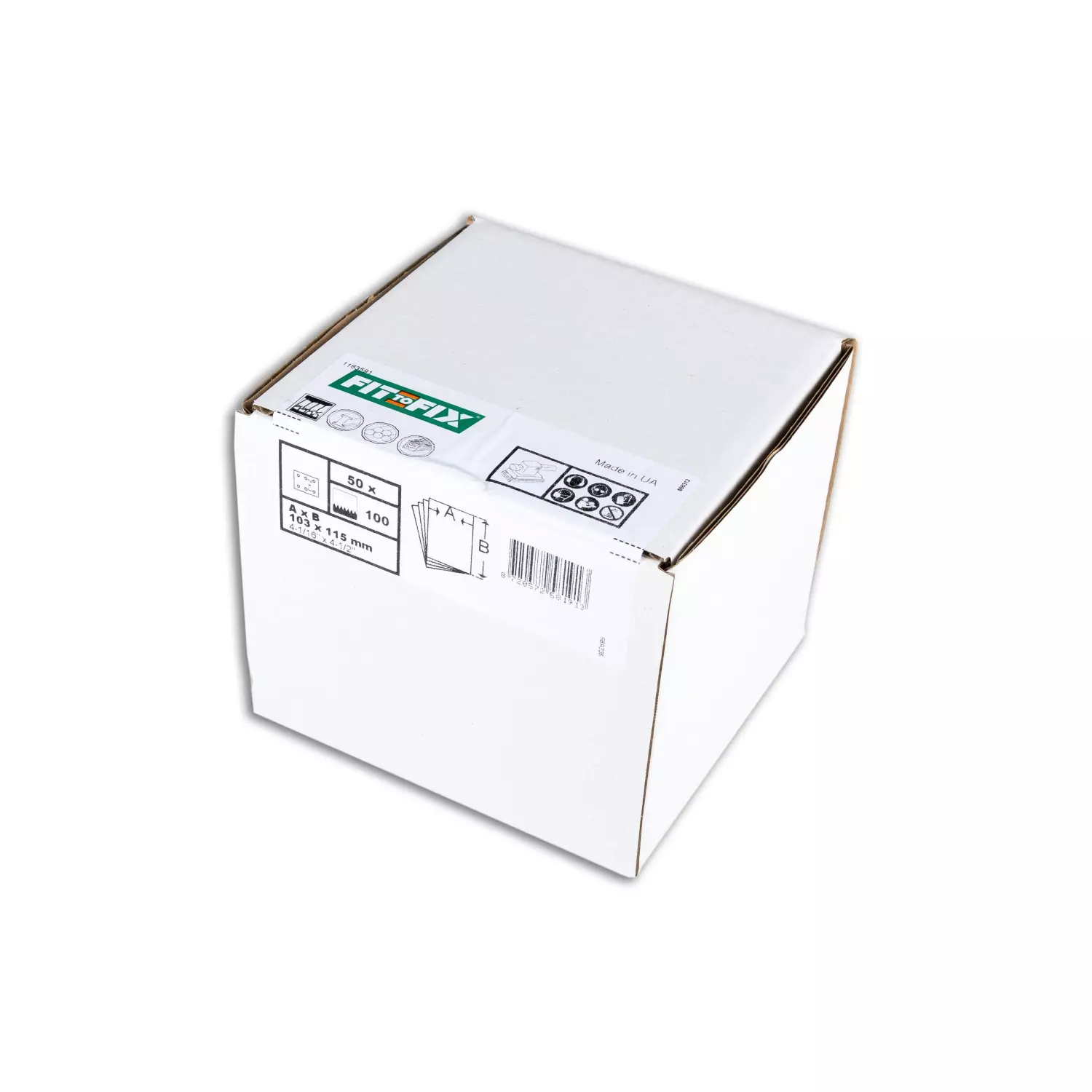 Fit-to-Fix Feuilles à poncer - P100 - 102x115mm (50pcs)-image