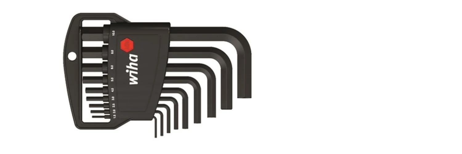 Wiha 06379 Jeu de clés mâles en étui Classic Six pans - 9 pcs - oxydé noir-image