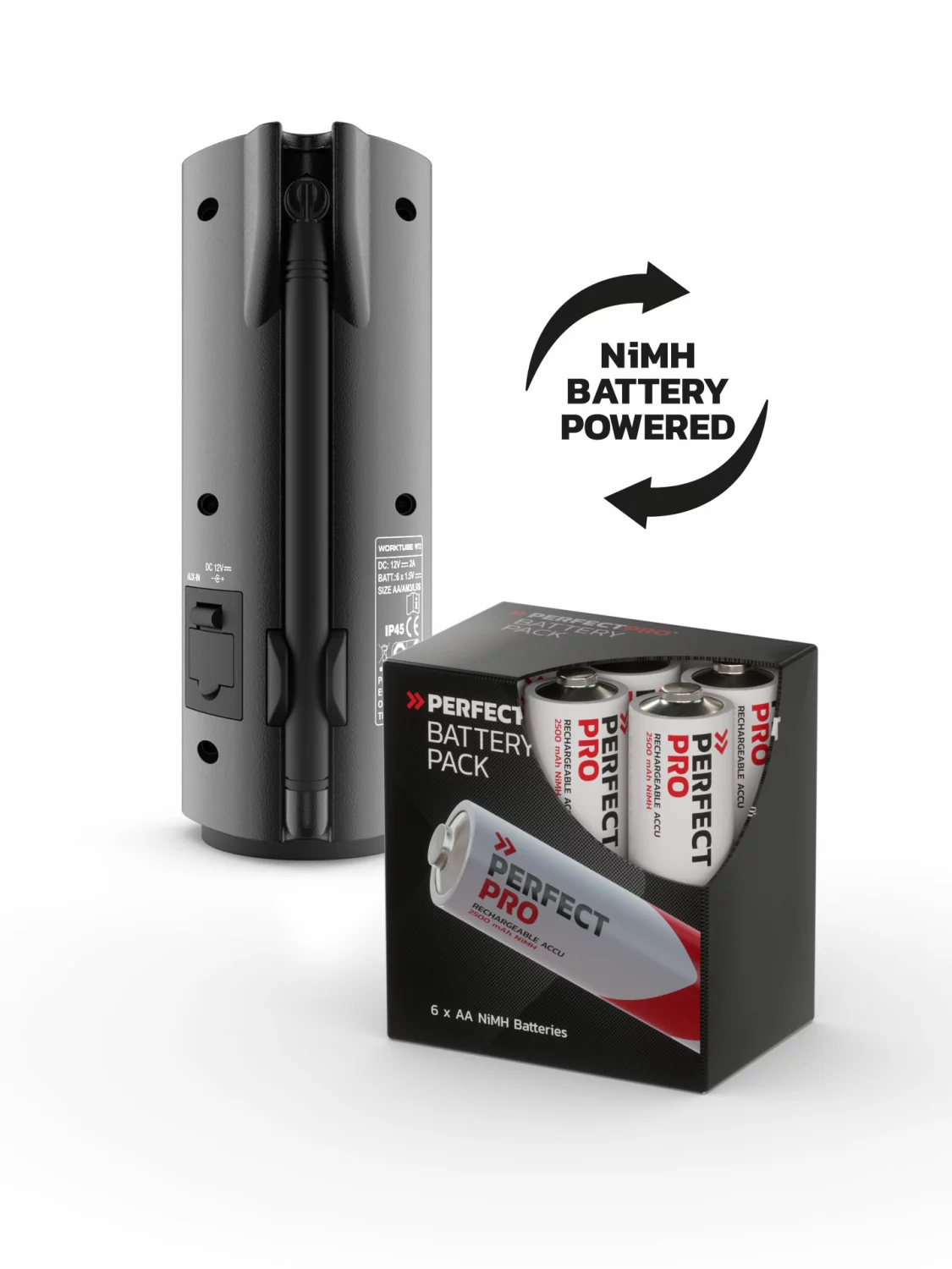 Perfectpro WORKTUBE NiMH 12V Accu Compacte bouwardio - DAB+ - werkt op netstroom & batterijen