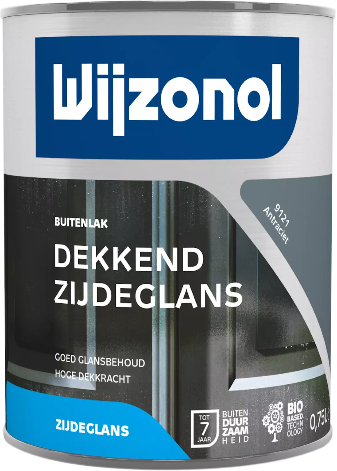 Wijzonol Dekkend Zijdeglanslak - 9121 Antraciet - 0,75L-image