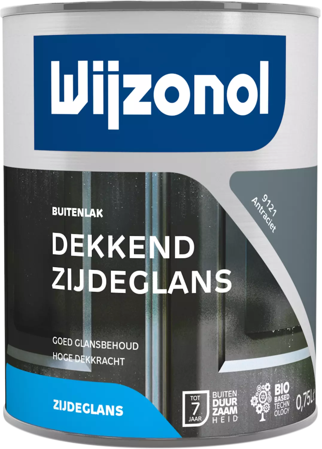 Wijzonol Dekkend Zijdeglanslak - 9121 Antraciet - 0,75L