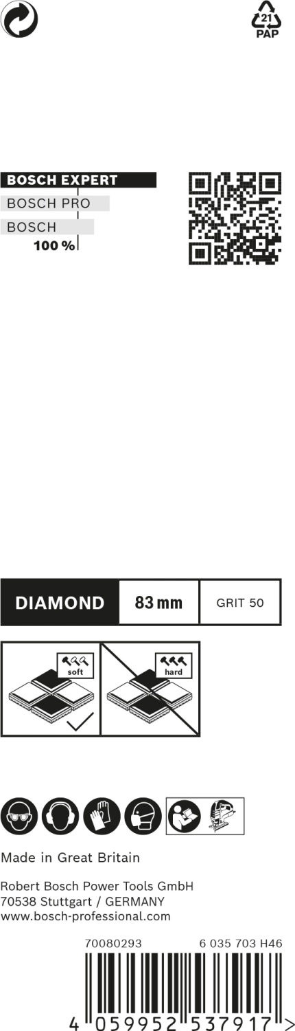 Bosch EXPERT 2608900567 - EXPERT Lame de scie sauteuse T150RD 3st Soft Tile clean-image