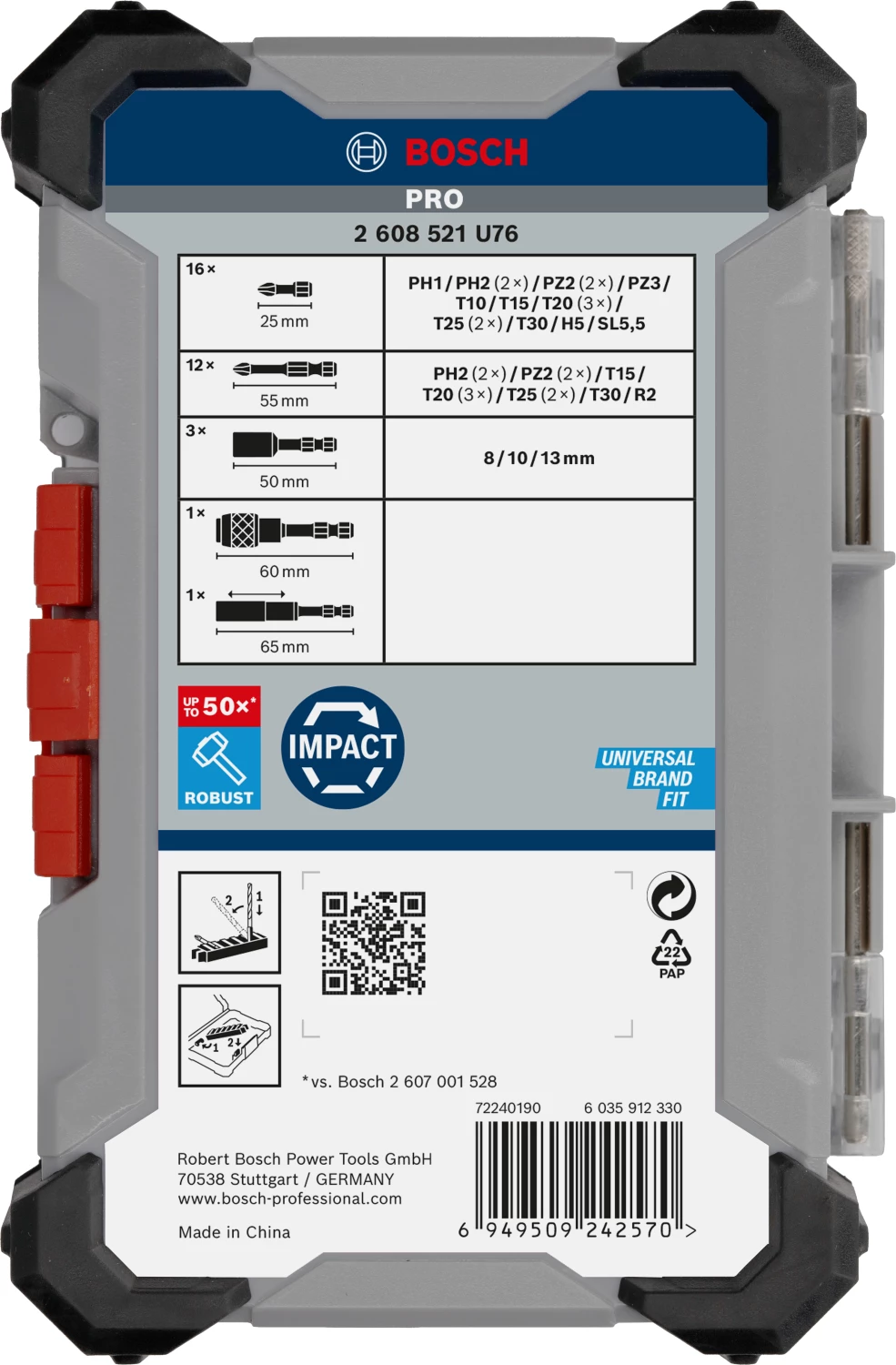 Bosch 2608521U76 Jeu de 33 embouts de tournevis à chocs PRO-image