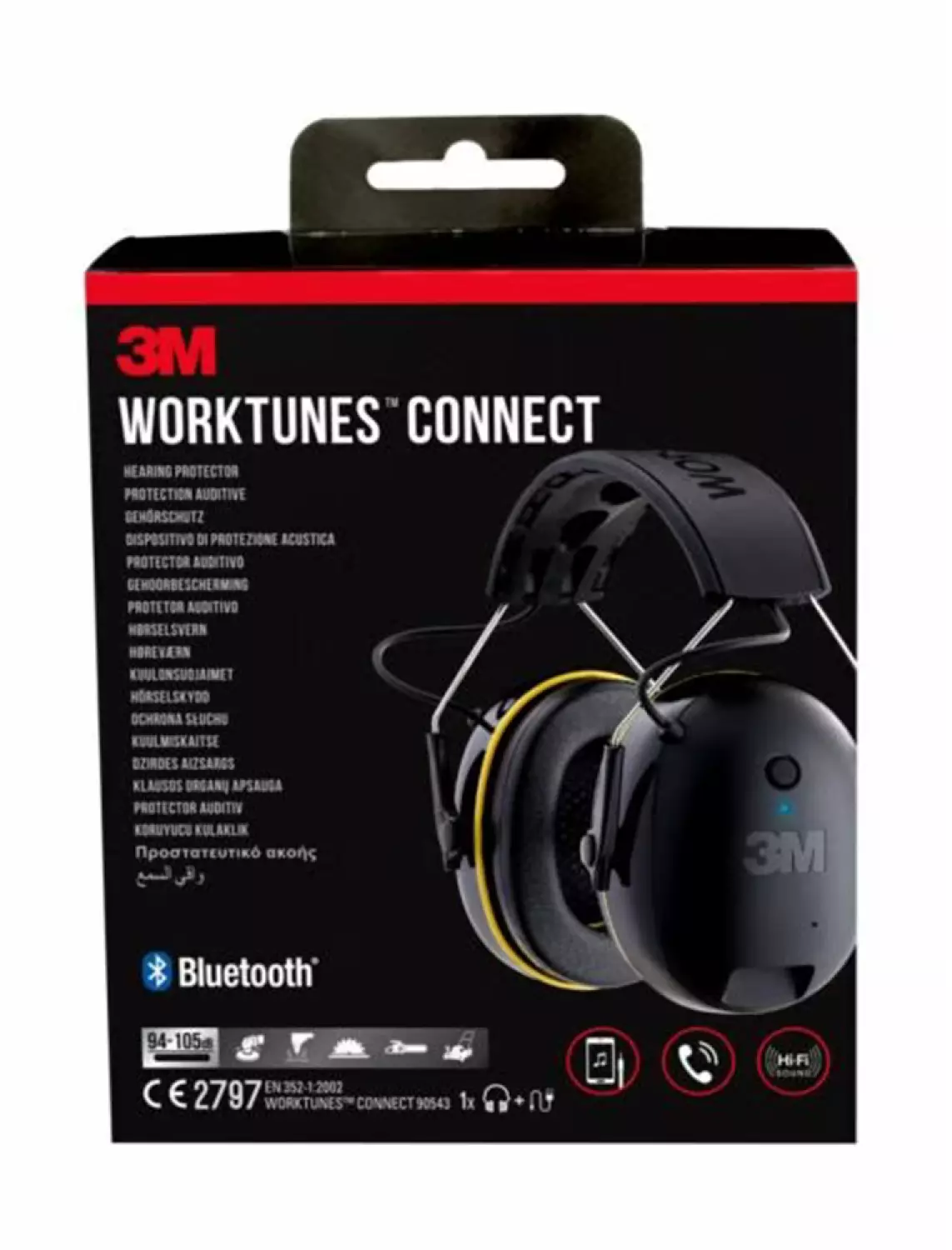 3M 90543EC1 WorkTunes Connect Protection auditive - Bluetooth - SNR 31dB-image