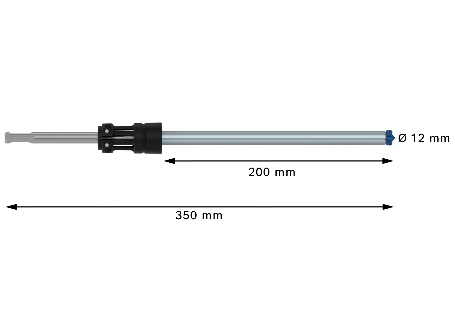 Bosch 2608901766 EXPERT Foret à marteau SDS Clean SDS plus-8X - 12x200x350mm-image