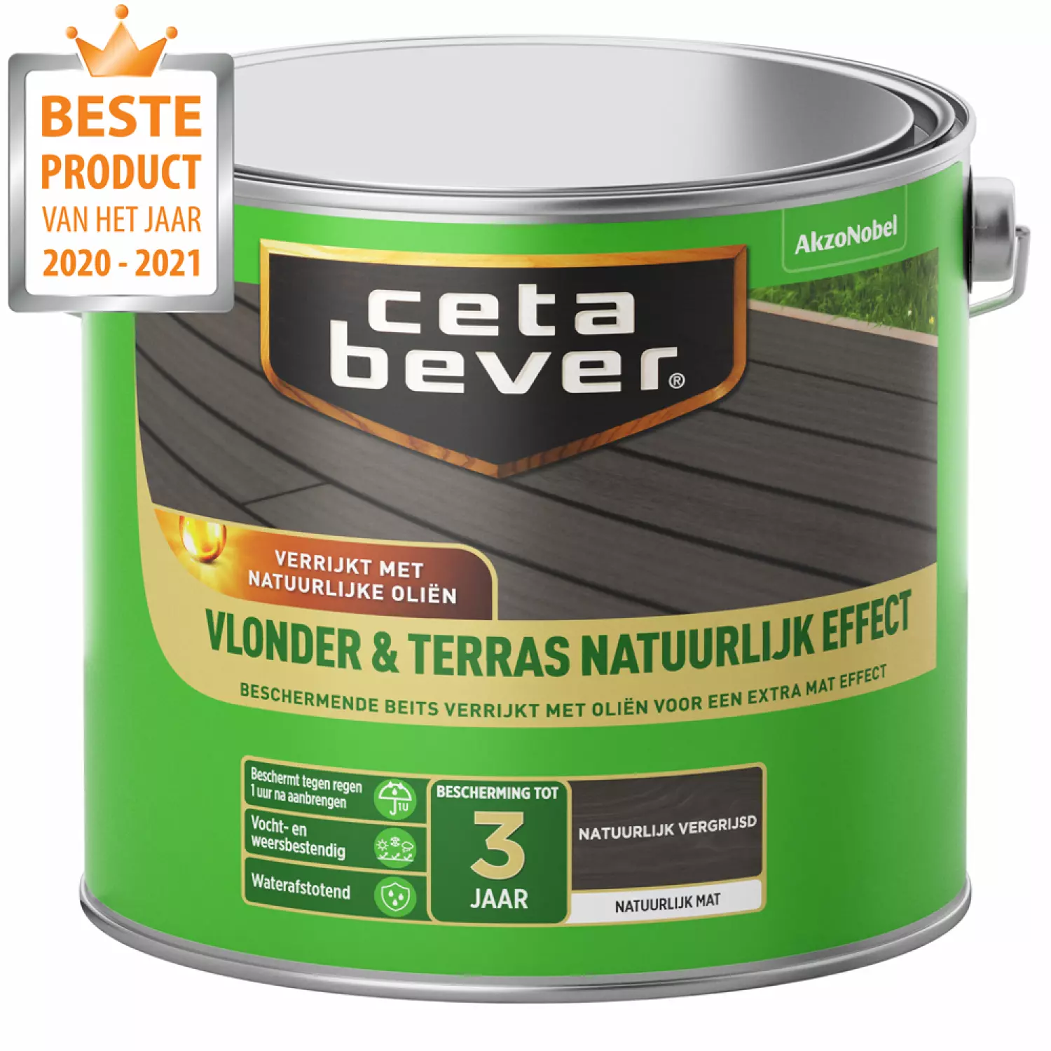 Cetabever Decking & Terrace Natural - Gris naturel - 2,5L-image