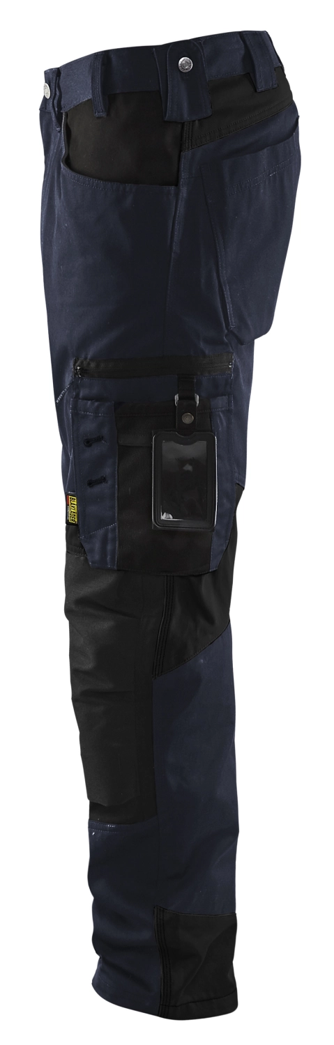 Blåkläder 1556 Pantalon de travail sans poches de jeans - bleu marine foncé/noir - taille 48 (M)-image