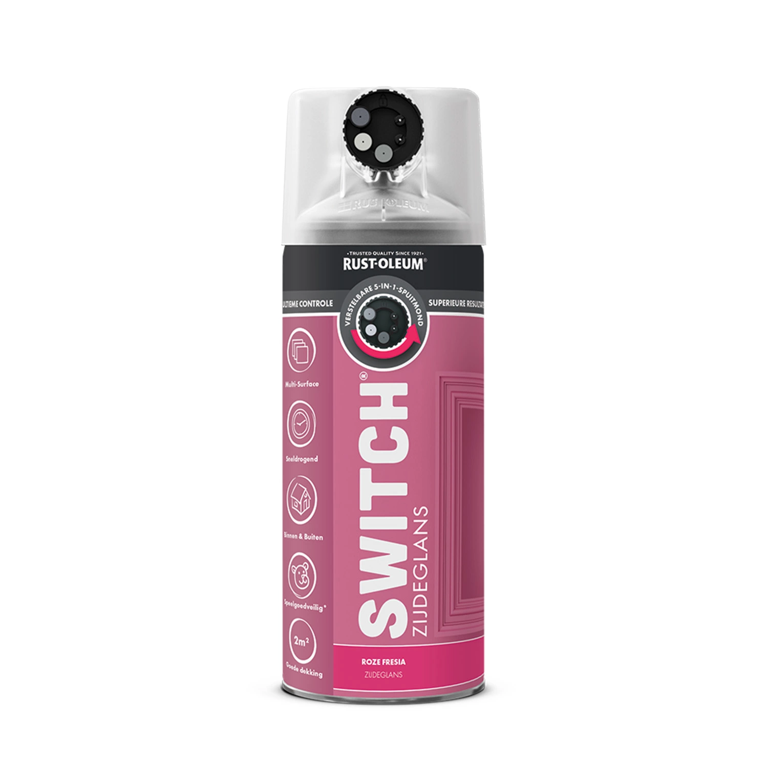 Rust-Oleum Switch Spuitlak - Zijdeglans Roze Fresia - 400ml-image