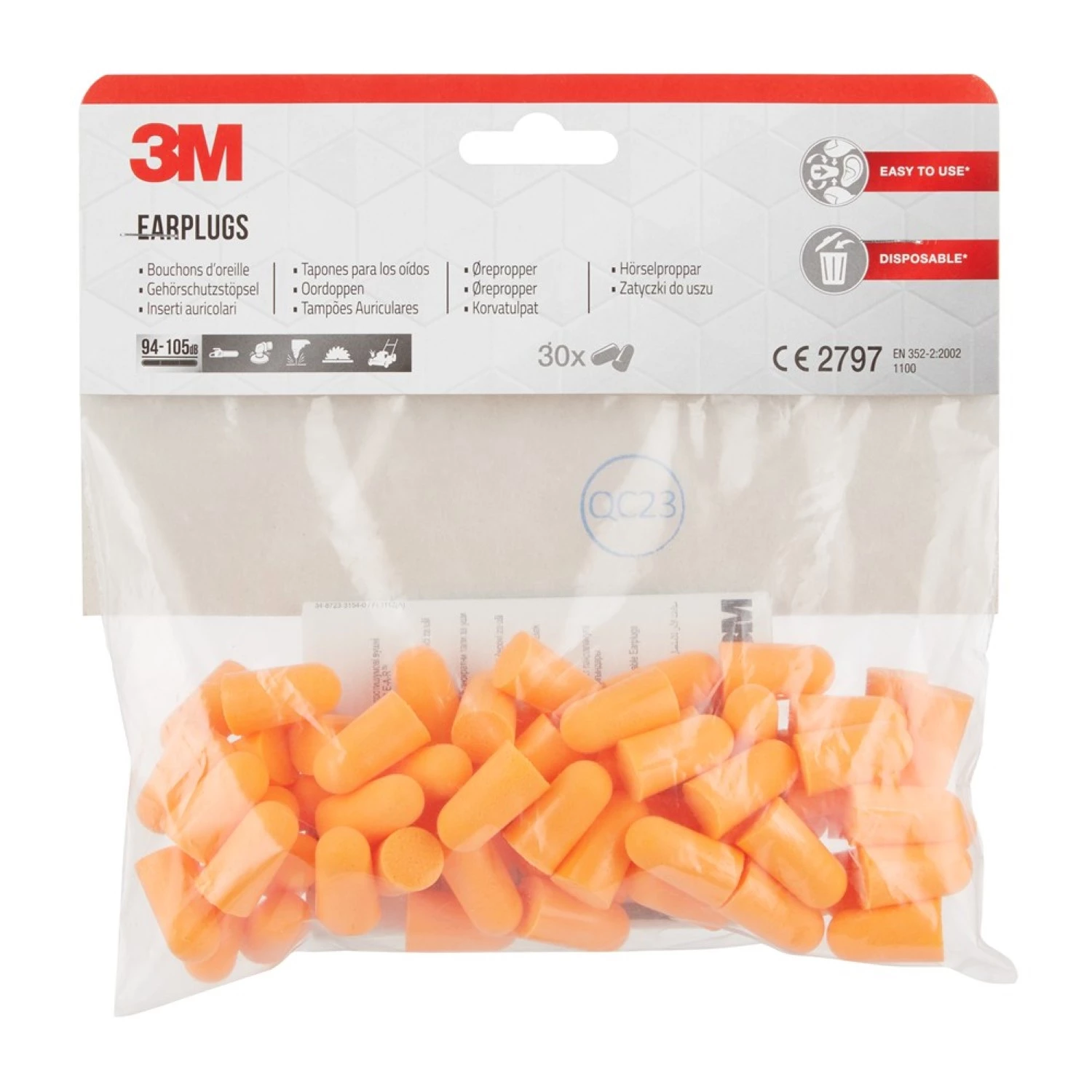 3M 1100-30 Oordoppen - SNR 35dB - 30 paar