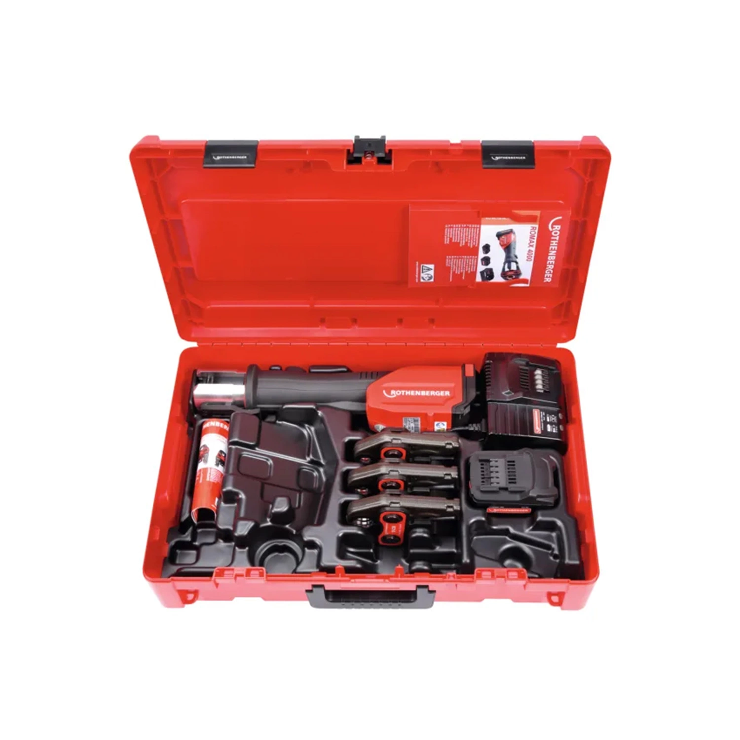 Rothenberger 1000001924 Romax 4000 18V accu perstang set (1x 4.0Ah accu + lader) incl. SV bekken - 15-22-28mm - CAS-image