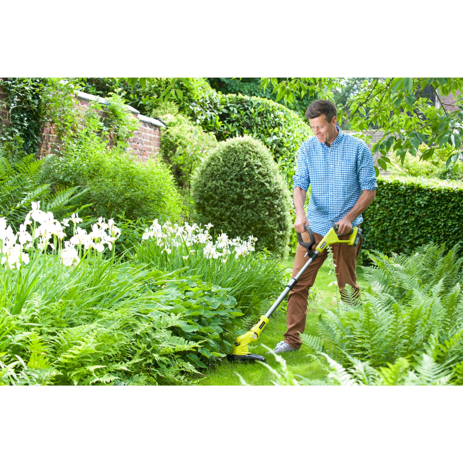 Ryobi RY18LT18HTA-120 18V Li-ion accu heggenschaar (RY18HT) & accu grastrimmer (OLT1832) set (1x 2.0Ah accu)-image