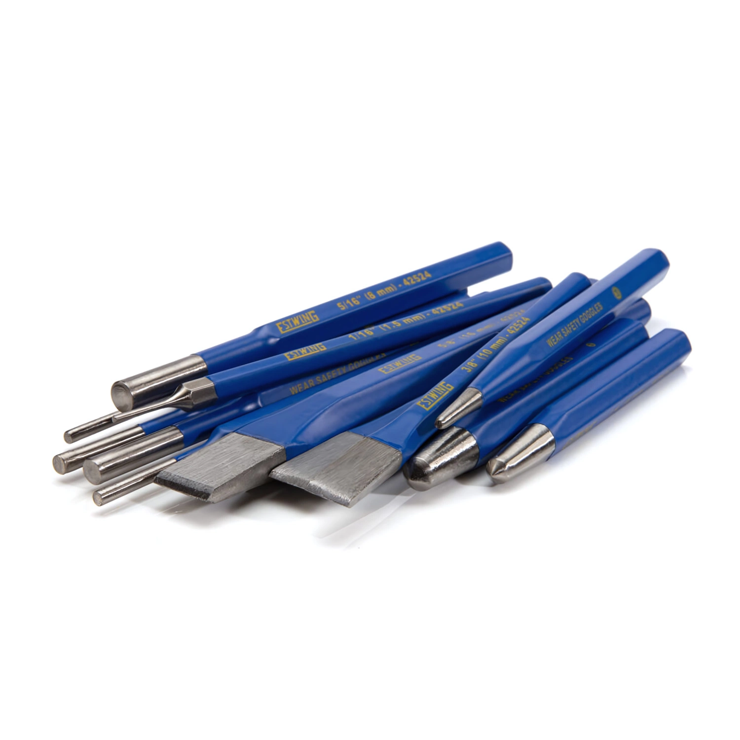 Estwing 12-42524 12-delige Beitelset/Ponsset