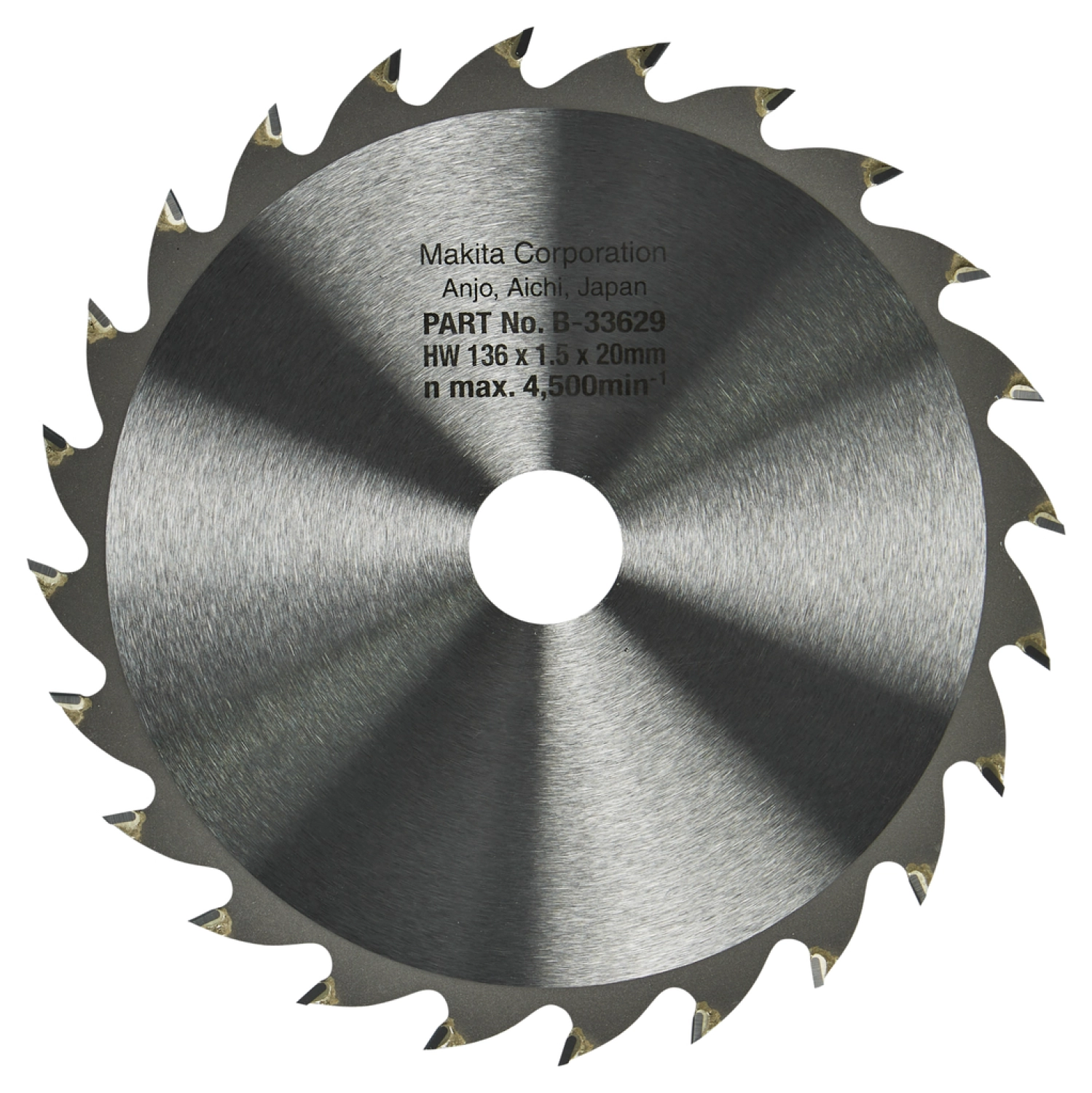 Makita B-33629 Lame de scie circulaire 136 x 20 x 24T - Bois-image