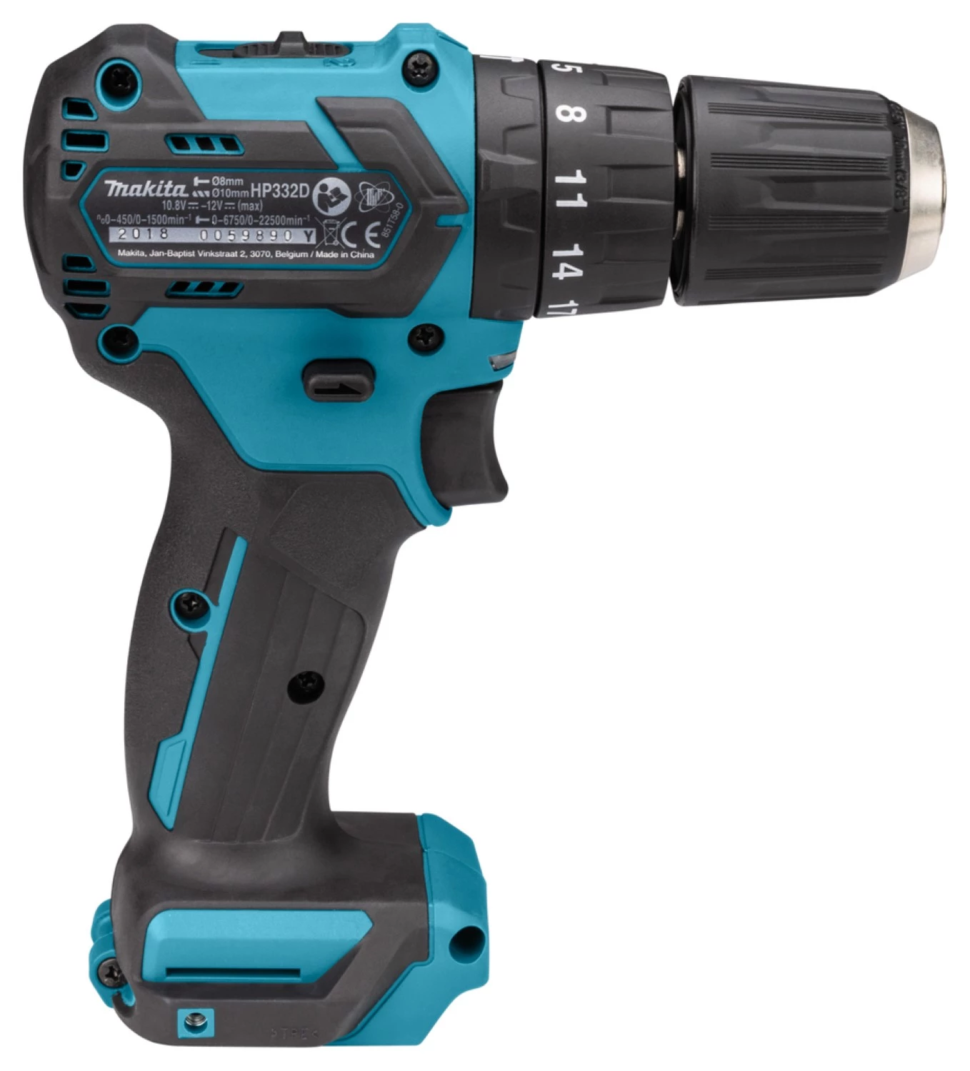 Makita HP332DZ - Perceuse visseuse à percussion sans fil Li-Ion 10,8V (machine seule) - moteur brushless-image