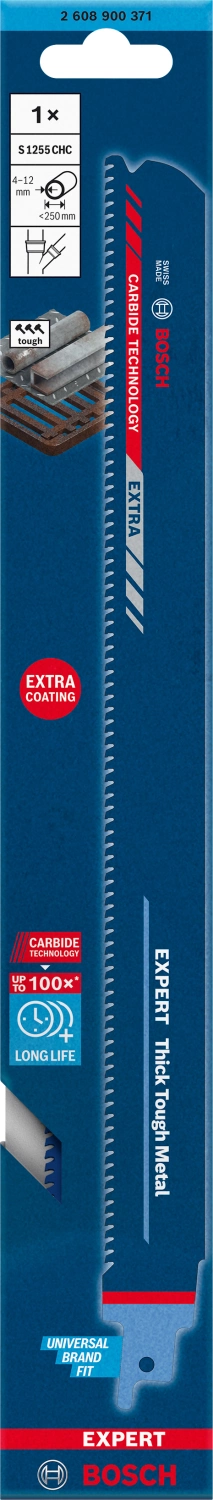 Bosch EXPERT 2608900371 - EXPERT Lame de scie sabre S1255CHC Thick Tough Metal-image