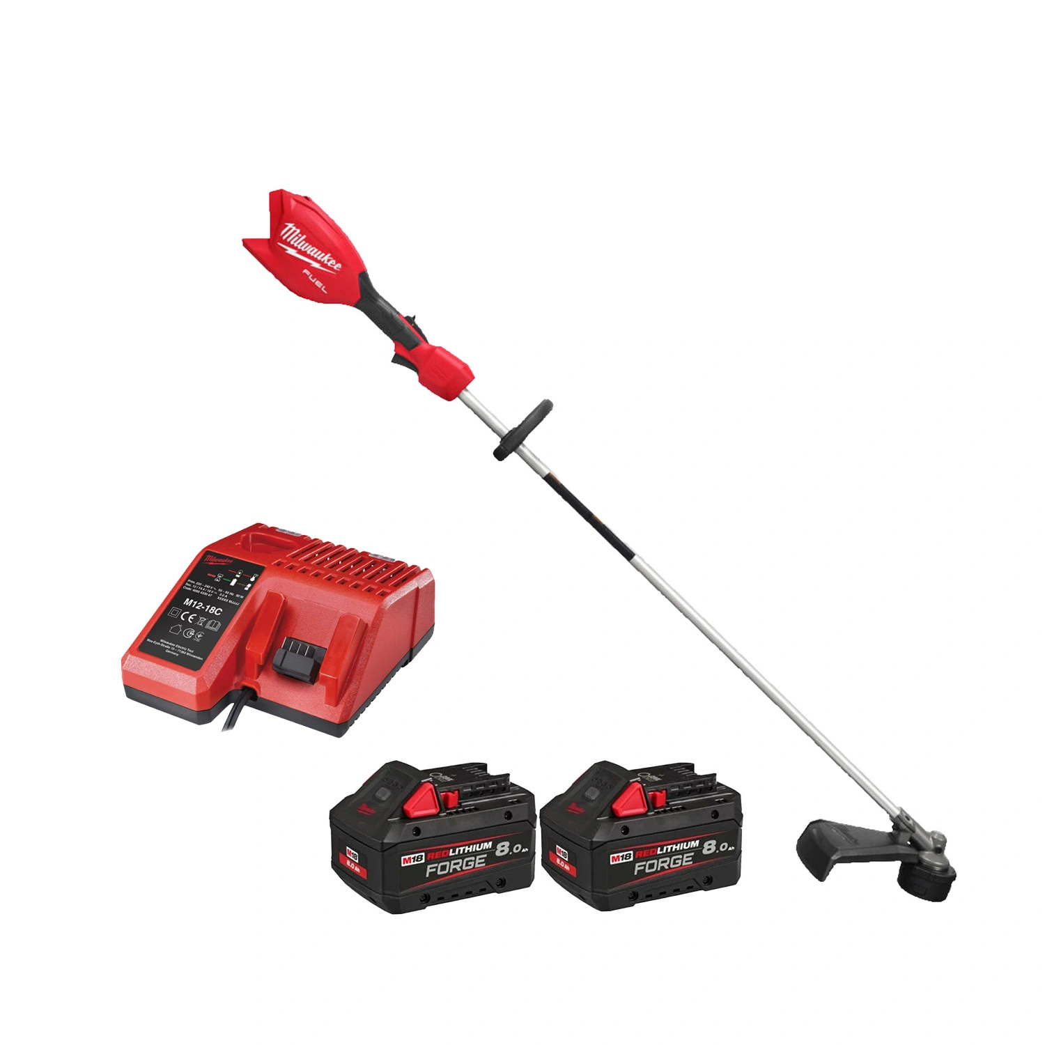 Kit de coupe-bordures Milwaukee M18 FGTR-802 18 V Li-ion (2 batteries de 8,0 Ah) - 40 cm