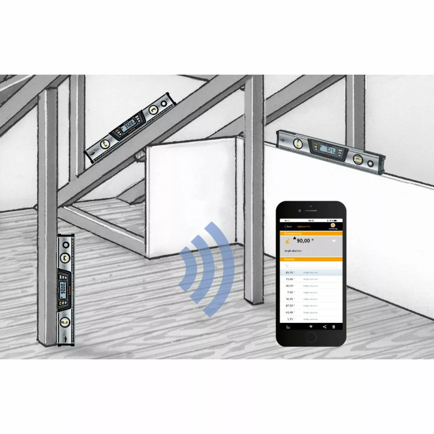 Laserliner DigiLevel Pro 40 Digitale elektronische waterpas - 400mm - Bluetooth-image