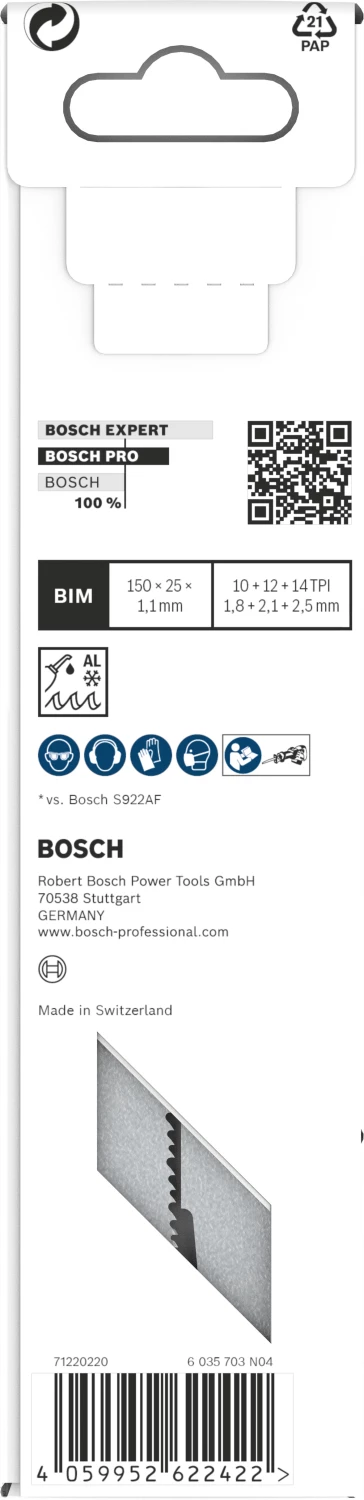 Bosch PRO S937HBF Thick Metal Precise reciprozaagblad - 150mm - metaal (5st)-image