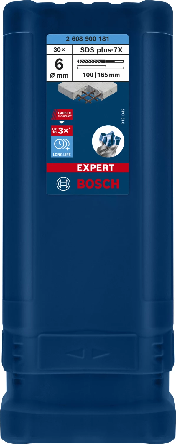 Bosch 2608900181 EXPERT Hamerboor SDS plus-7X 30st 6x100x165mm-image