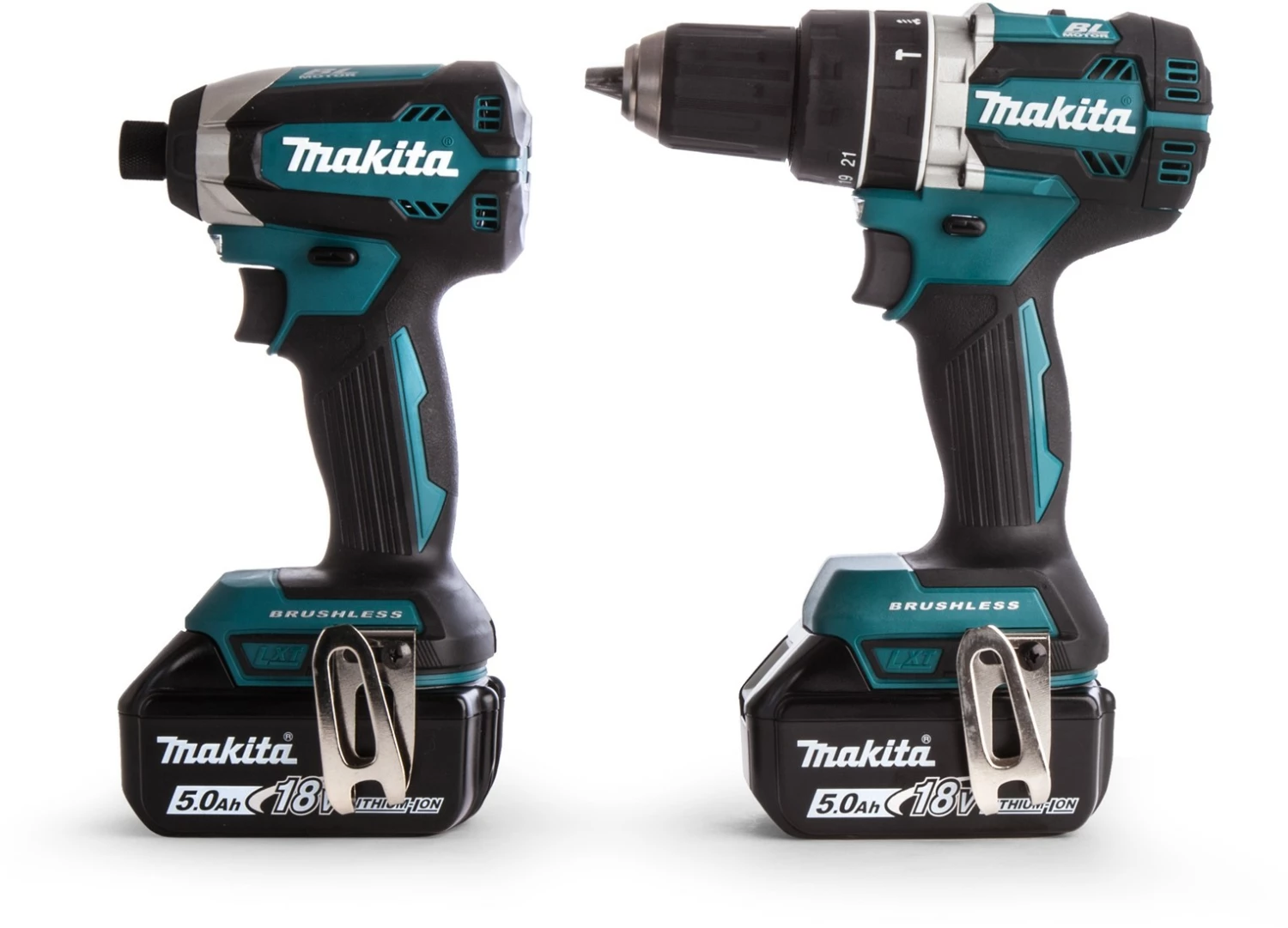 Makita DLX2180TJ 18V Li-Ion accu klop-/schroefmachine (DHP484) & slagschroevendraaier (DTD153) combiset (2x 5,0Ah accu) in Mbox - koolborstelloos-image