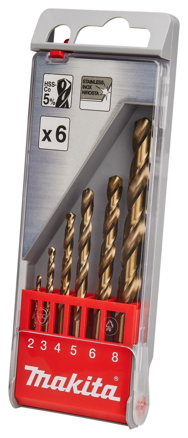 Makita D-57168 6-delige HSS-Co metaalborenset - 2-8 mm-image